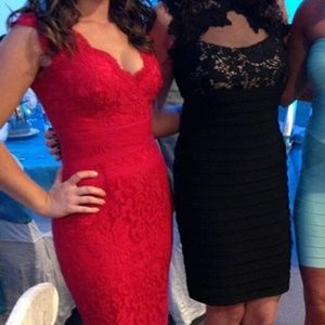 Takashi Shoji Red Lace Dress